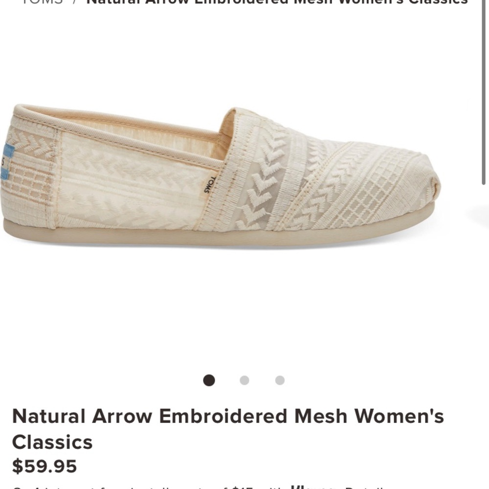 Tom’s Embroidered Mesh Women’s Classics